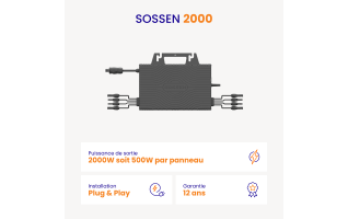 Micro-onduleur SOSSEN 2000 - 4 panneaux monophasé