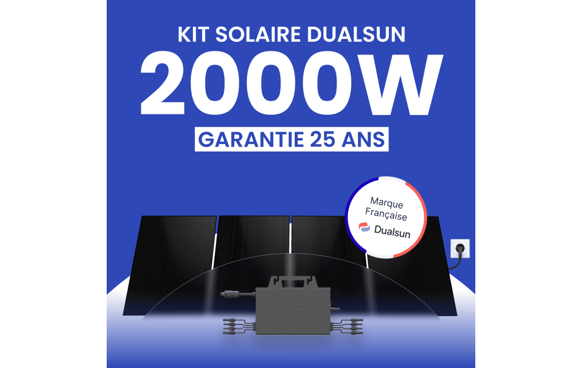 Kit Solaire Plug & Play 2000W DualSun 500Wc + Micro-onduleur SOSSEN 2000