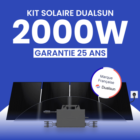Kit Solaire Plug & Play 2000W DualSun 500Wc + Micro-onduleur SOSSEN 2000