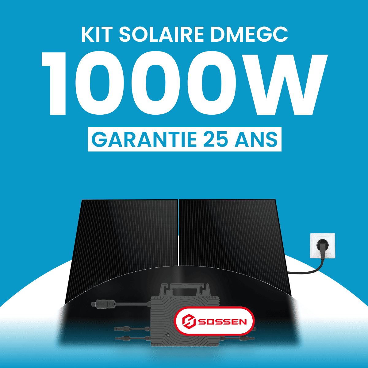 Kit solaire plug & play 1000W DMEGC – Micro-onduleur SOSSEN 1000