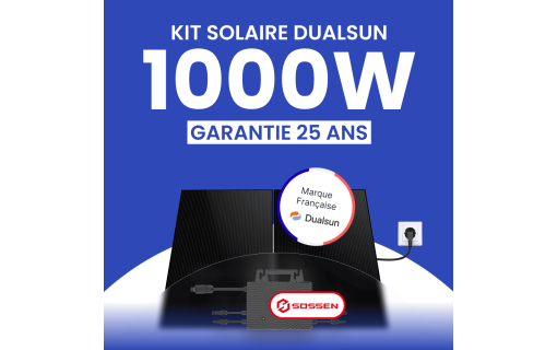 Kit panneau solaire plug and play 1000W DualSun avec mico-onduleur Sossen 1000