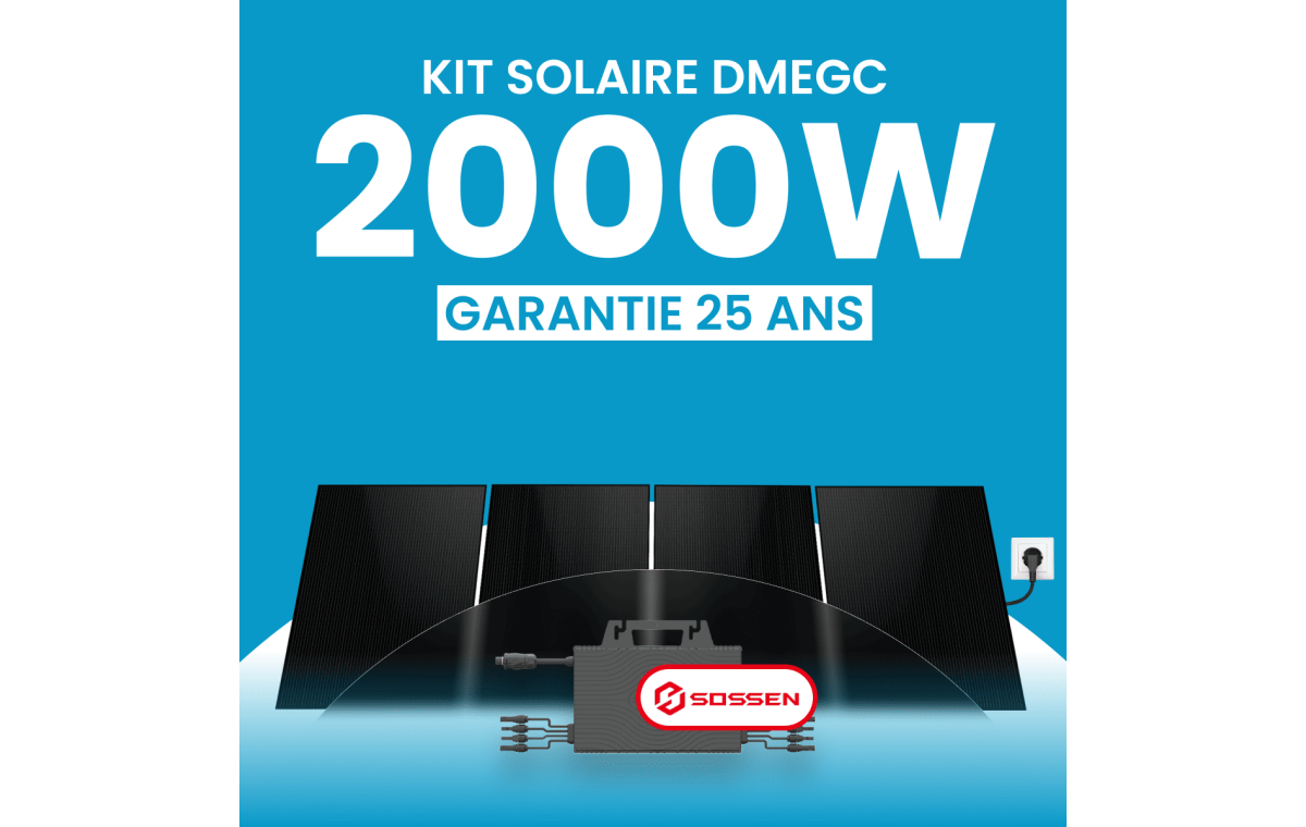 Kit Solaire Plug & Play 2000W DMEGC 500Wc - Micro-onduleur SOSSEN 2000