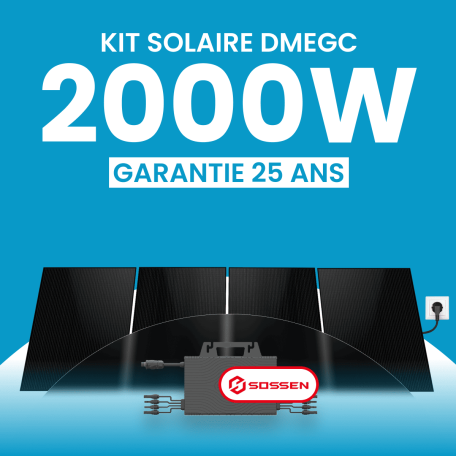 Kit Solaire Plug & Play 2000W DMEGC 500Wc - Micro-onduleur SOSSEN 2000