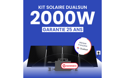 Kit Solaire Plug & Play 2000W DualSun 500Wc + Micro-onduleur SOSSEN 2000