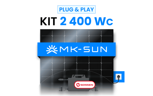 Kit Solaire Plug & Play 2400W MK-SUN 600Wc + Micro-onduleur SOSSEN 2000