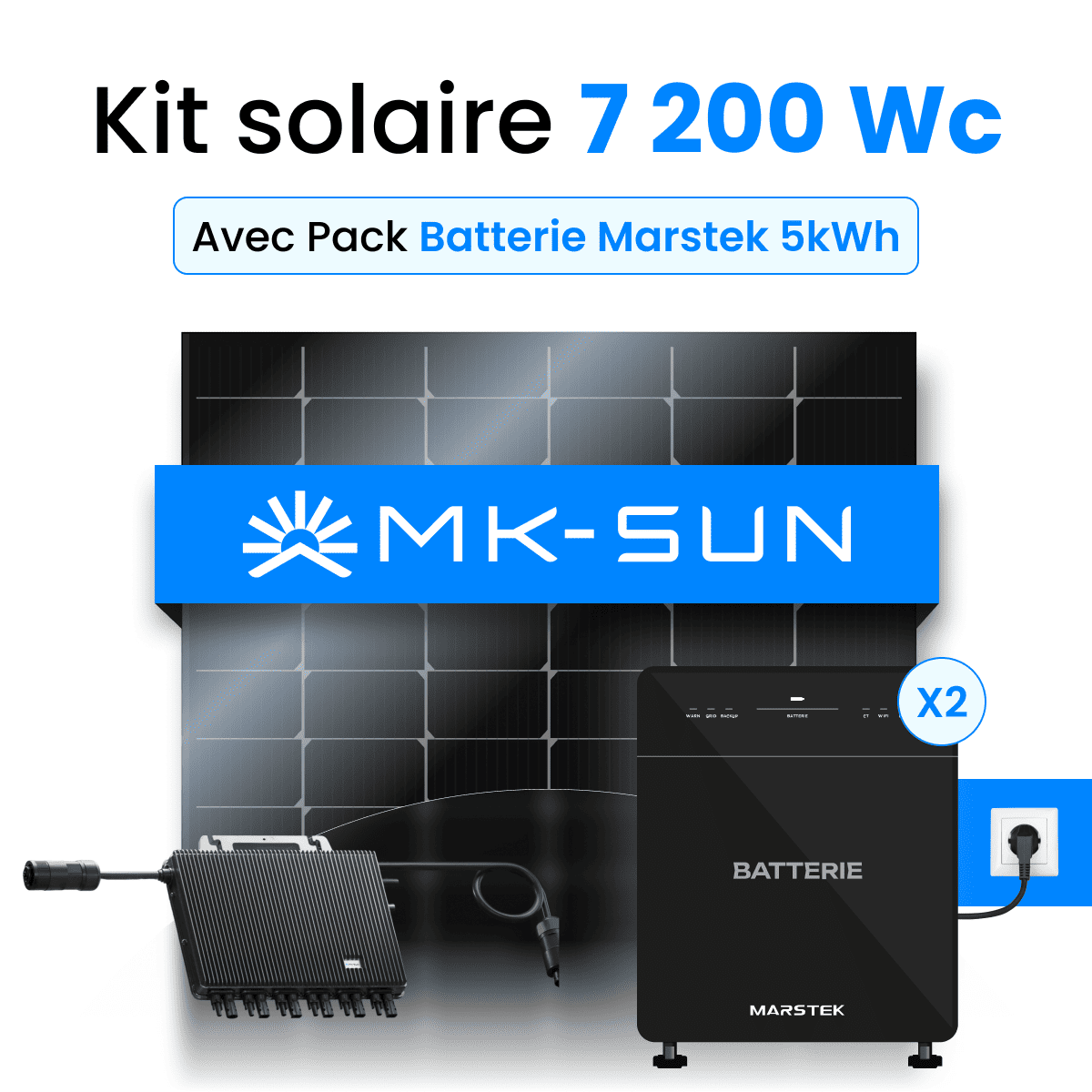 Kit solaire 7200W MK-Sun batterie Marstek 10 Kwh Venus E