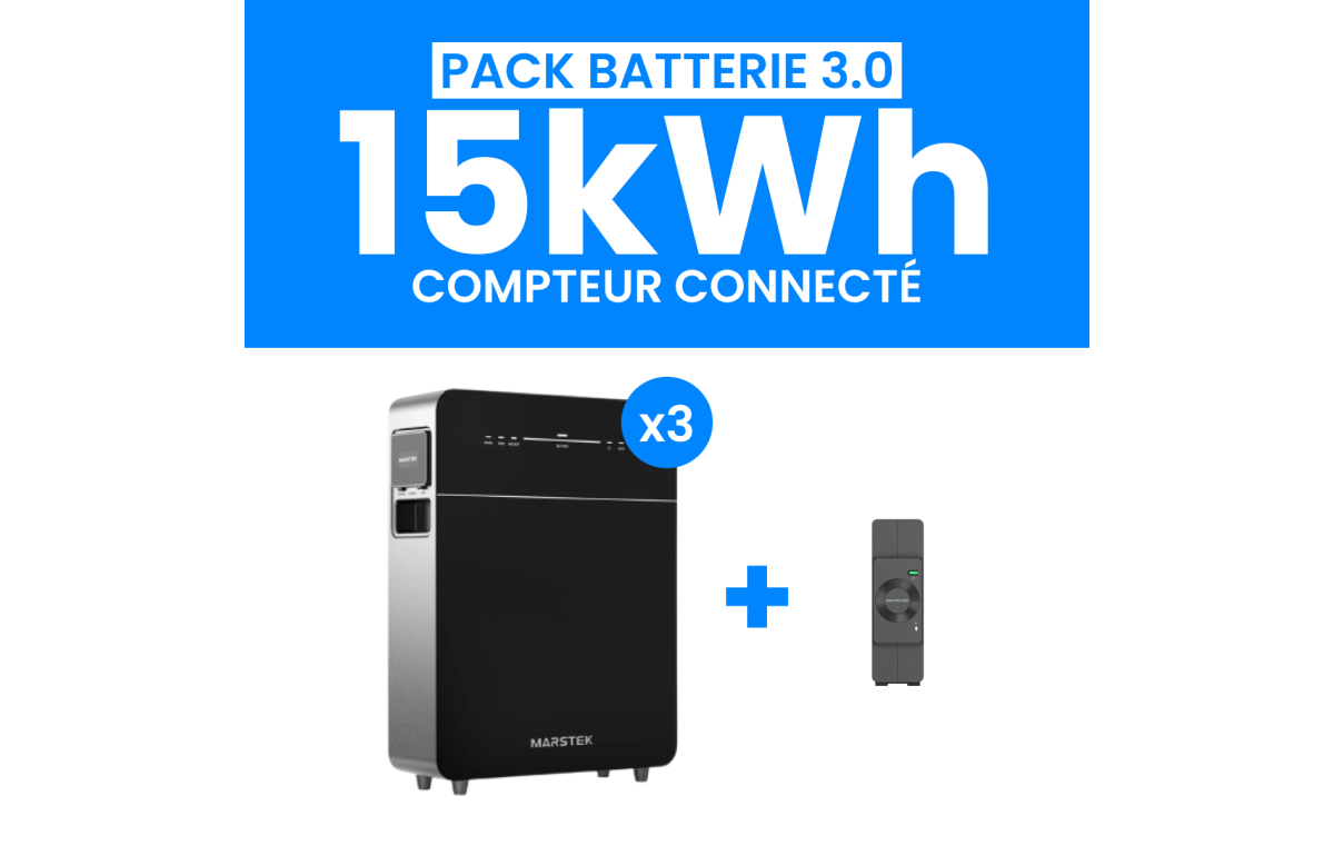 Pack Batterie MARSTEK VENUS E 15kWh 3.0 + Compteur CT002