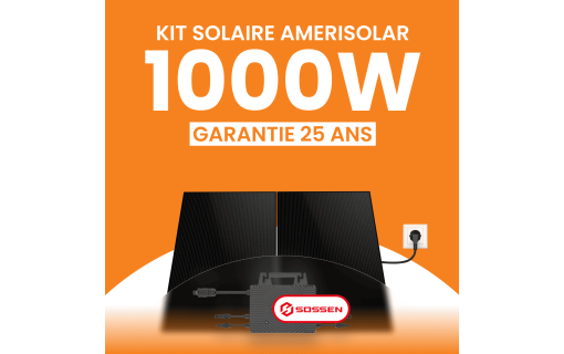 Kit Solaire Plug & Play 1000W Amerisolar 500Wc - Micro-onduleur SOSSEN 1000