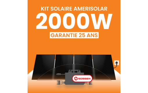Kit Solaire Plug & Play 2000W Amerisolar 500Wc - Micro-onduleur SOSSEN 2000