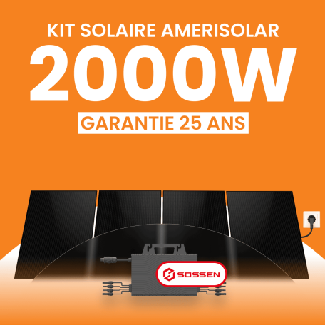Kit Solaire Plug & Play 2000W Amerisolar 500Wc - Micro-onduleur SOSSEN 2000