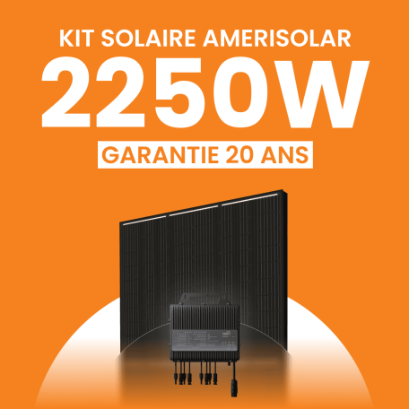 Kit Solaire Autoconsommation 2250W Amerisolar 375 Wc Full Black + Micro-onduleur TSUN MP3000