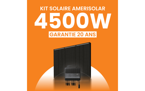Kit Solaire Autoconsommation 4500W Amerisolar 375 Wc Full Black + 2 Micro-onduleurs TSUN MP3000