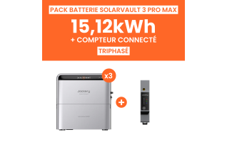 Pack 3 Batteries Solaire Jackery SolarVault 3 Pro Max AC 15 kWh + Compteur triphasé