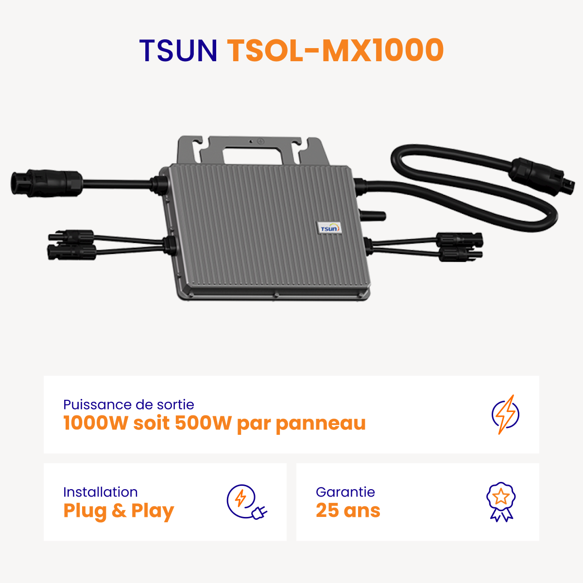 Kit solaire Plug & Play Amerisolar 1000W