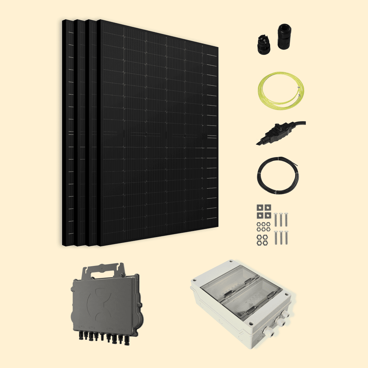 Kit Solaire Triphasé 2000W SOLYCO – Micro-onduleur APSYSTEMS QT2