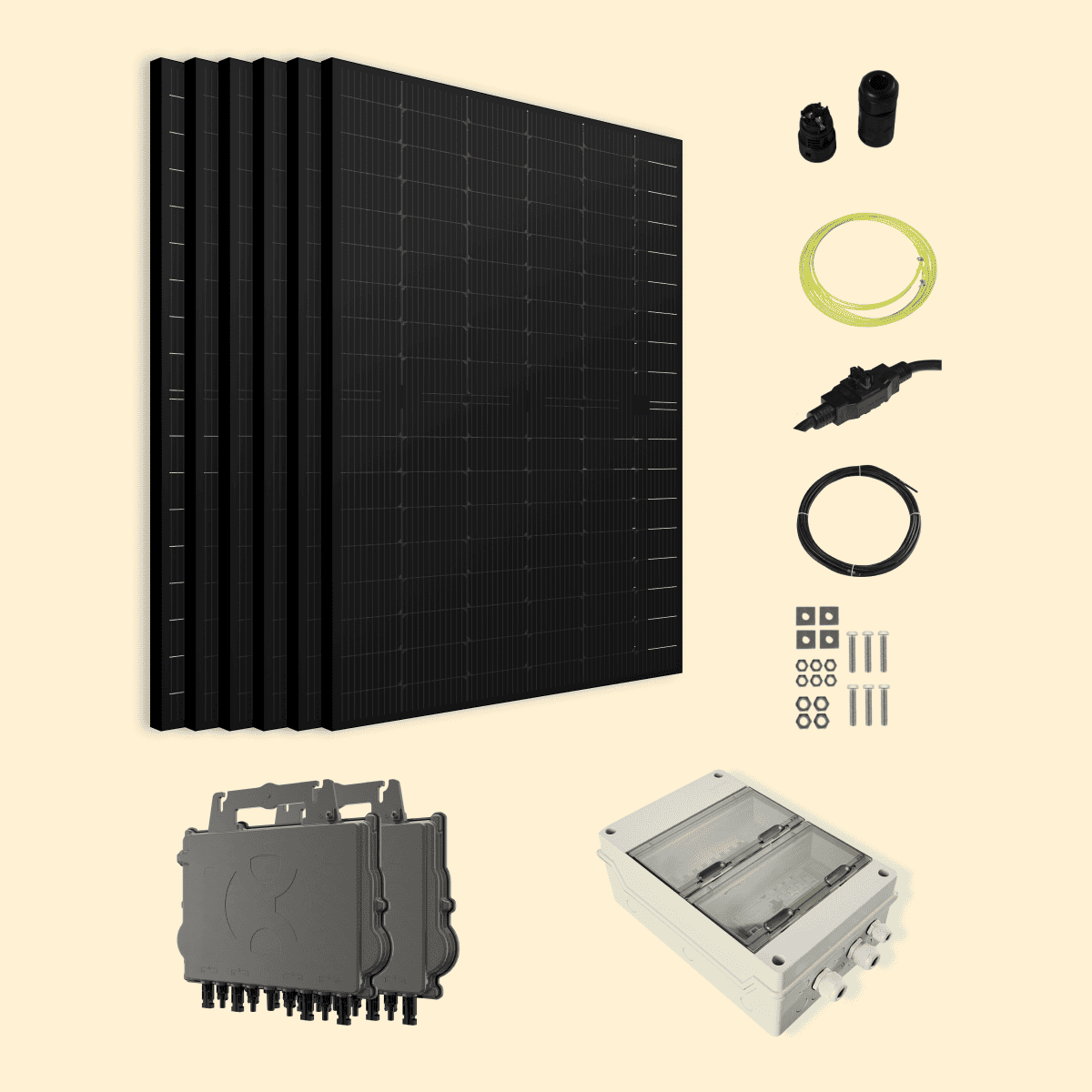 Kit Solaire Triphasé 3000W SOLYCO – Micro-onduleur APSYSTEMS QT2
