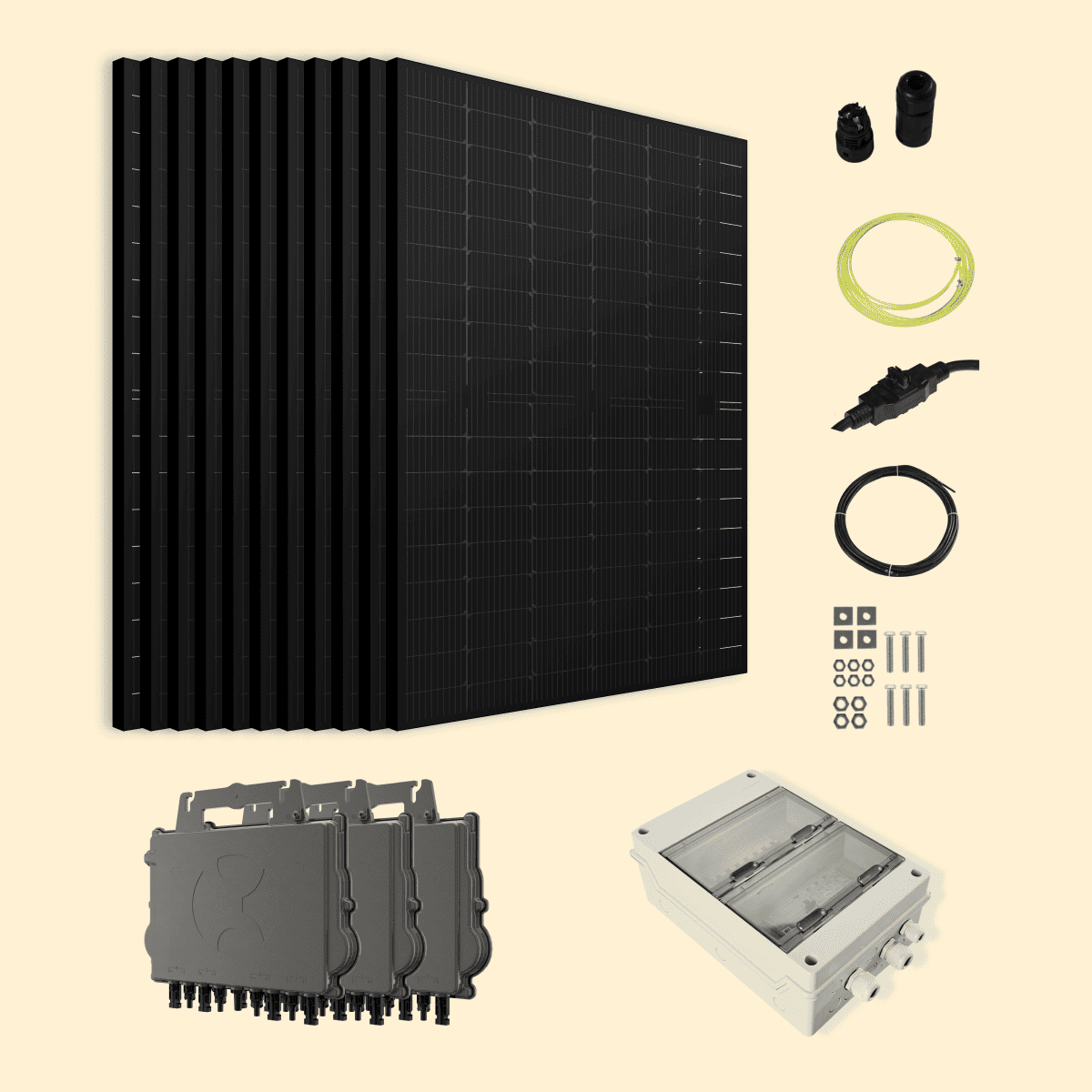 Kit Solaire Triphasé 5500W SOLYCO – Micro-onduleur APSYSTEMS QT2