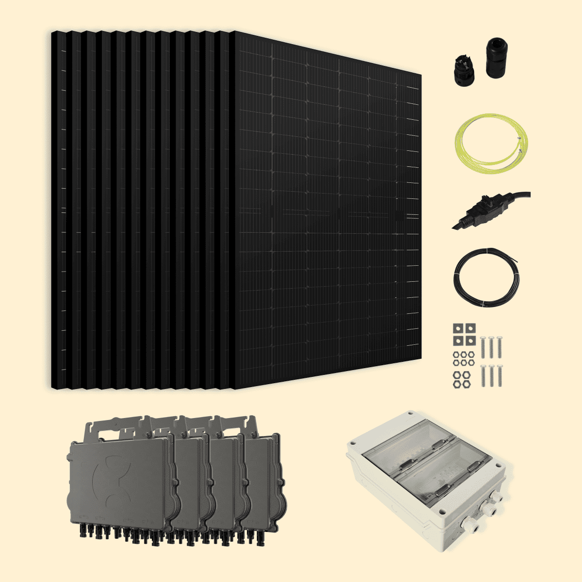 Kit Solaire Triphasé 6500W SOLYCO – Micro-onduleur APSYSTEMS QT2