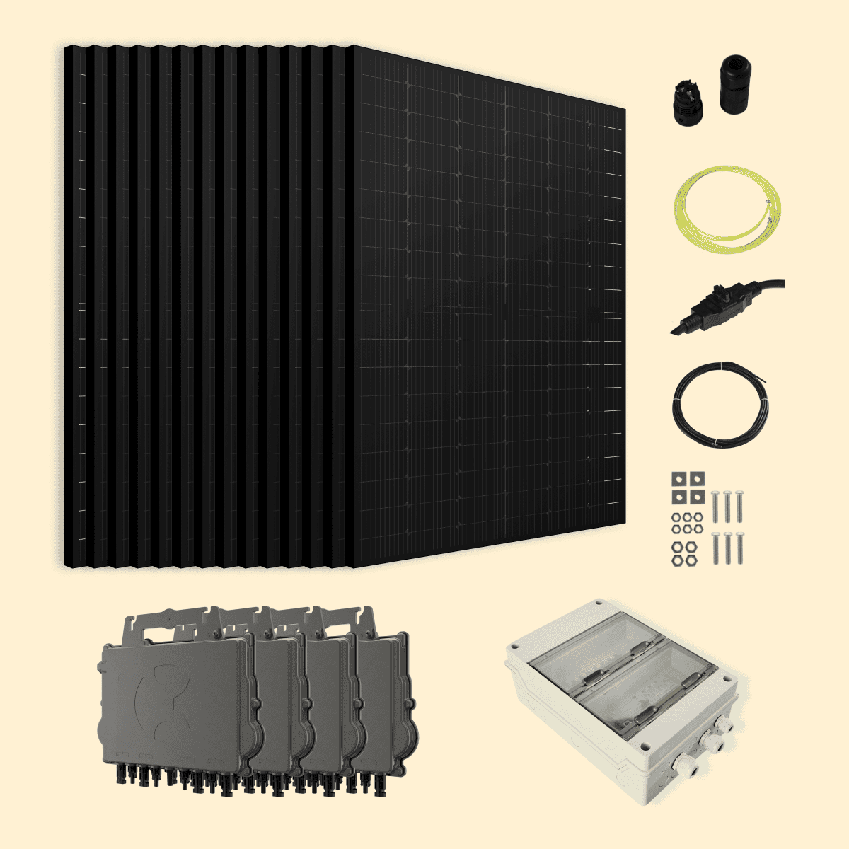 Kit Solaire Triphasé 7500W SOLYCO – Micro-onduleur APSYSTEMS QT2