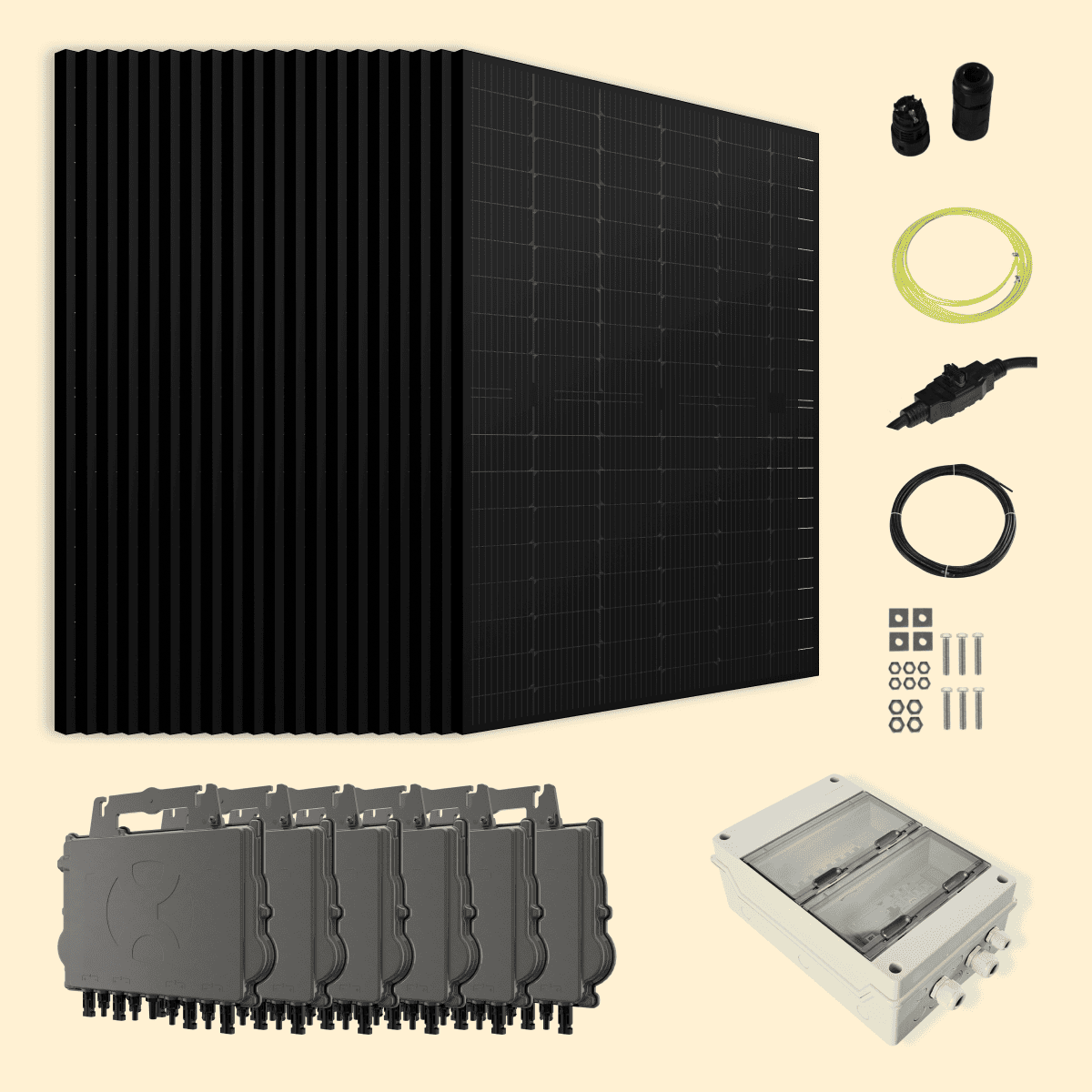 Kit Solaire Triphasé 12000W SOLYCO – Micro-onduleur APSYSTEMS QT2