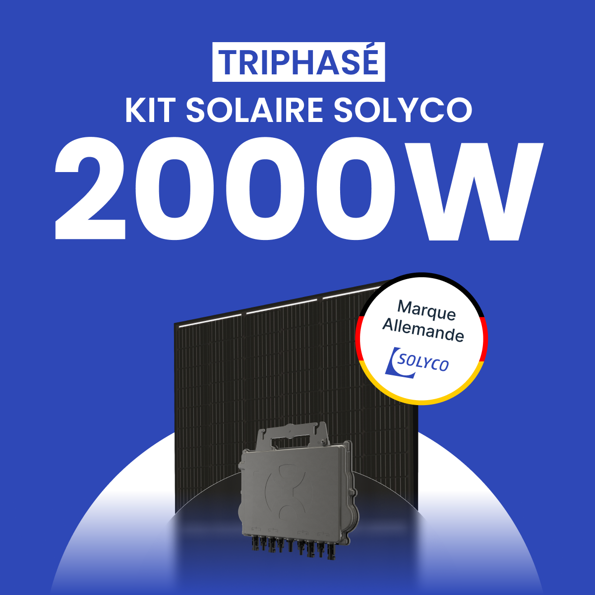 Kit Solaire Triphasé 2000W SOLYCO – Micro-onduleur APSYSTEMS QT2