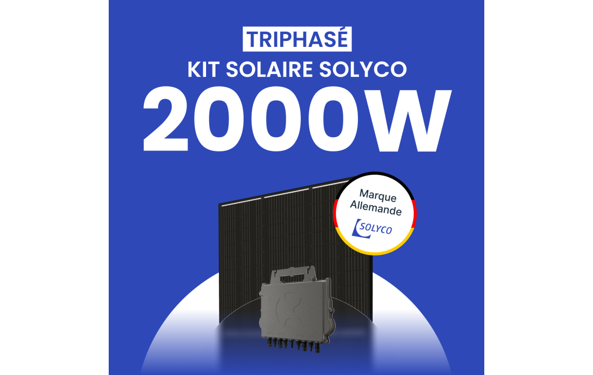 Kit Solaire Triphasé 2000W SOLYCO – Micro-onduleur APSYSTEMS QT2