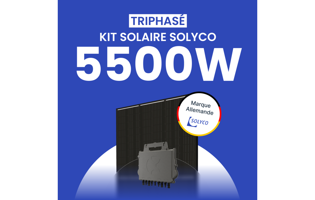 Kit Solaire Triphasé 5500W SOLYCO – Micro-onduleur APSYSTEMS QT2