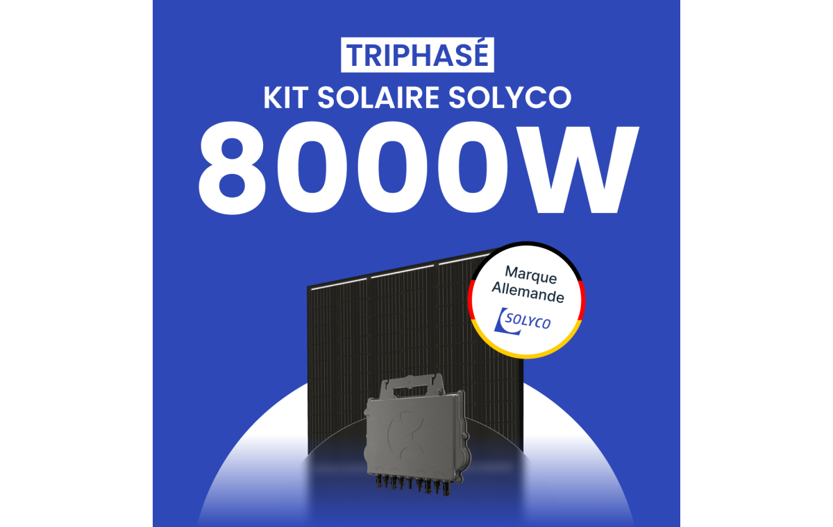 Kit Solaire Triphasé 8000W SOLYCO – Micro-onduleur APSYSTEMS QT2