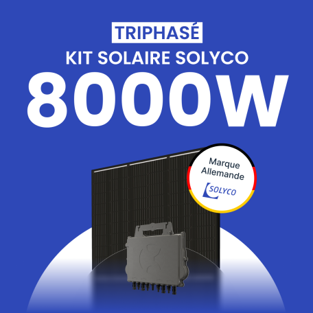 Kit Solaire Triphasé 8000W SOLYCO – Micro-onduleur APSYSTEMS QT2