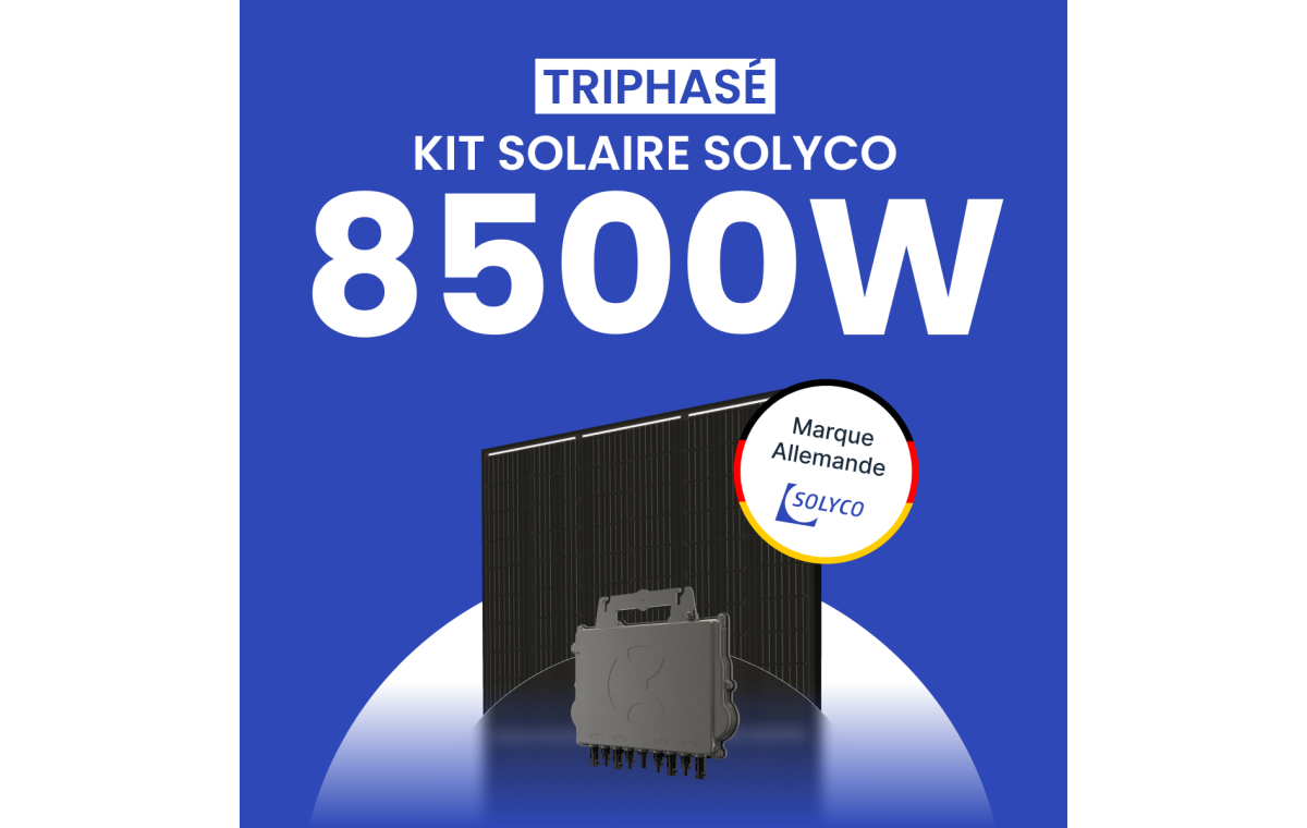 Kit Solaire Triphasé 8500W SOLYCO – Micro-onduleur APSYSTEMS QT2