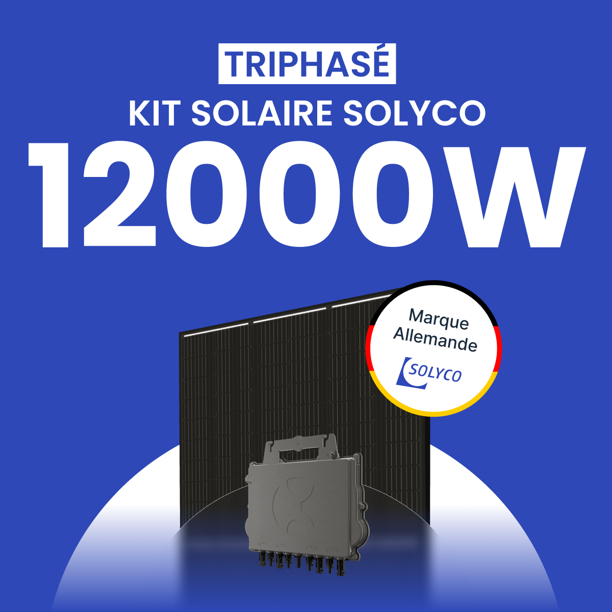 Kit Solaire Triphasé 12000W SOLYCO – Micro-onduleur APSYSTEMS QT2