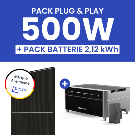 Kit Solaire Plug and Play 500W SOLYCO + Batterie Marstek Venus A 2,12kWh