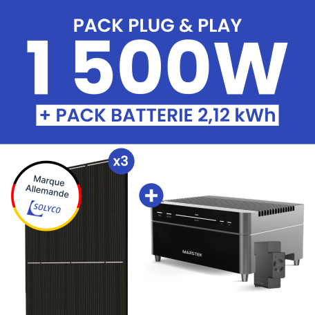 Kit Solaire Plug and Play 1500W SOLYCO + Batterie Marstek Venus A 2,12kWh