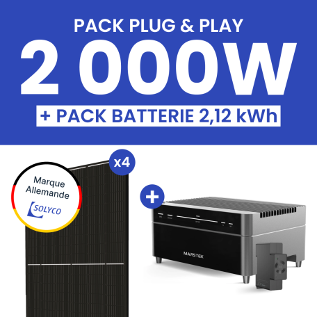 Kit Solaire Plug and Play 2000W SOLYCO + Marstek Venus A 2,12kWh