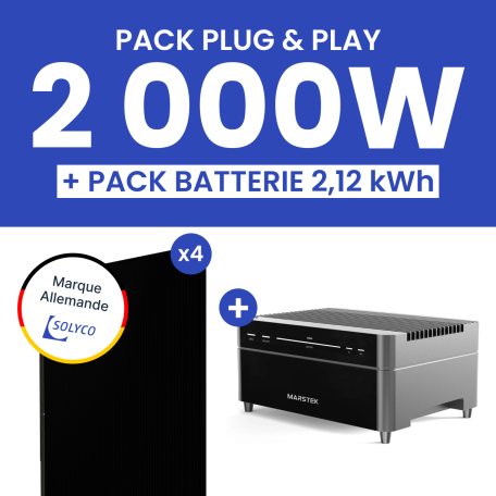 Kit Solaire Plug and Play 2000W SOLYCO + Marstek Venus A 2,12kWh