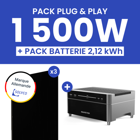 Kit Solaire Plug and Play 1500W SOLYCO + Batterie Marstek Venus A 2,12kWh