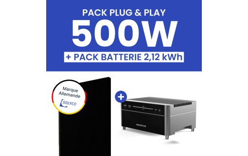 Kit Solaire Plug and Play 500W SOLYCO + Batterie Marstek Venus A 2,12kWh