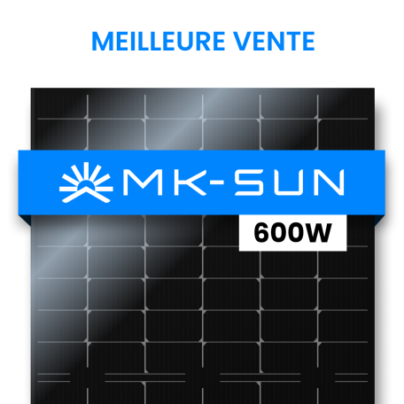 Panneau Solaire MK-SUN 600Wc Bifacial Biverre