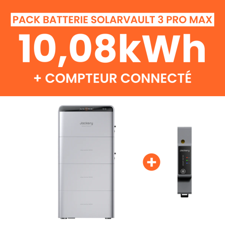 Pack Batterie Solaire Jackery SolarVault 3 Pro Max AC 10,08kWh avec Smartmeter