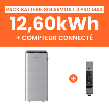 Pack Batterie Solaire Jackery SolarVault 3 Pro Max AC 12,60kWh avec Smartmeter