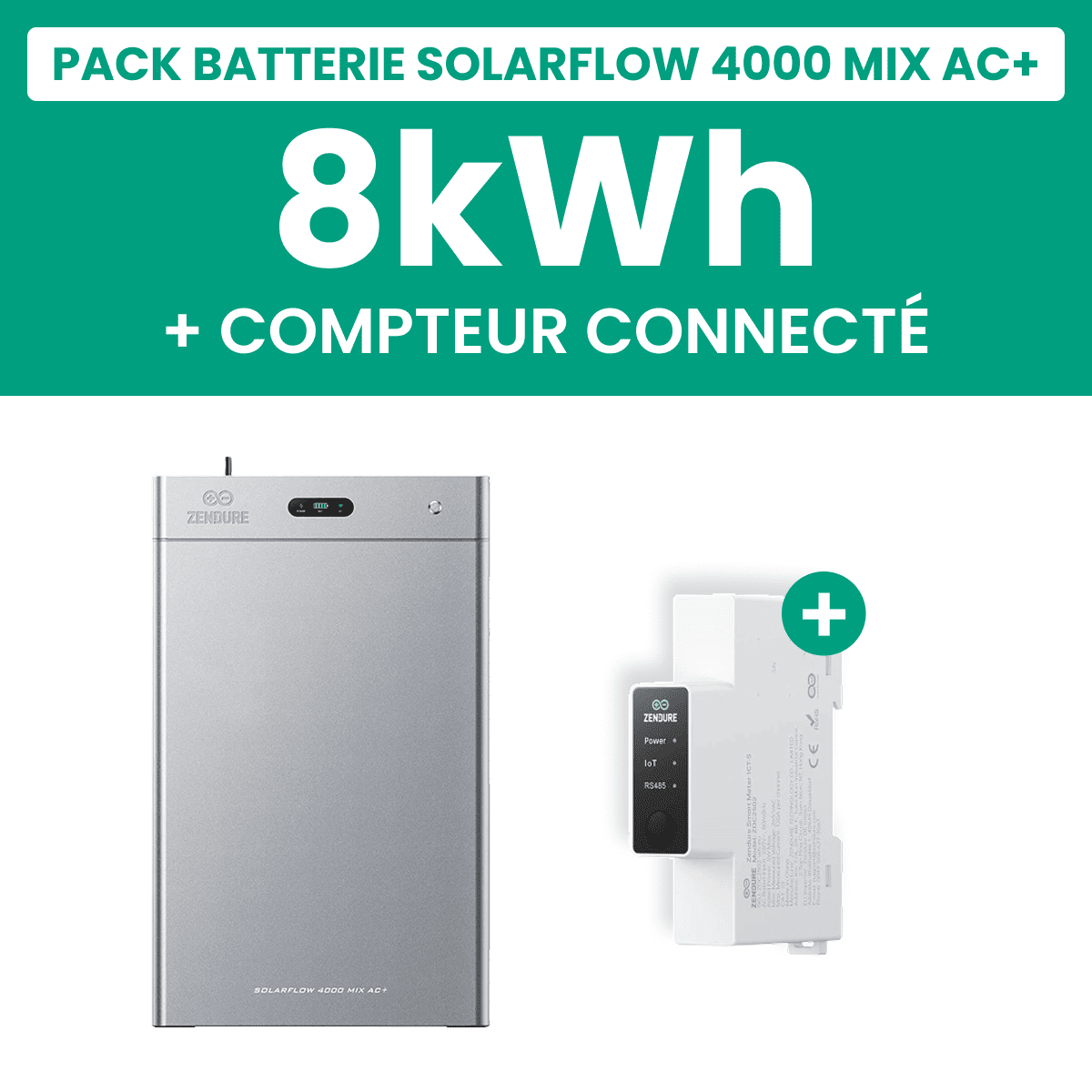 Pack Batterie solaire Zendure SolarFlow 4000 Mix AC+ 8 kWh