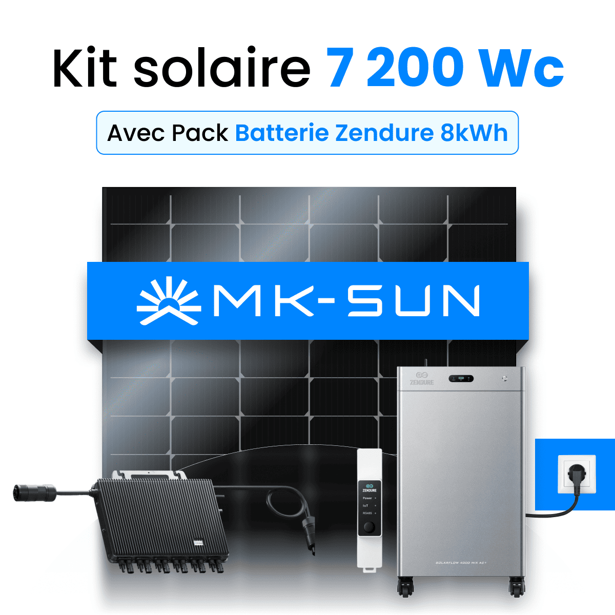 Kit Solaire 7200W MK-SUN avec Batterie Zendure SolarFlow 8 kWh