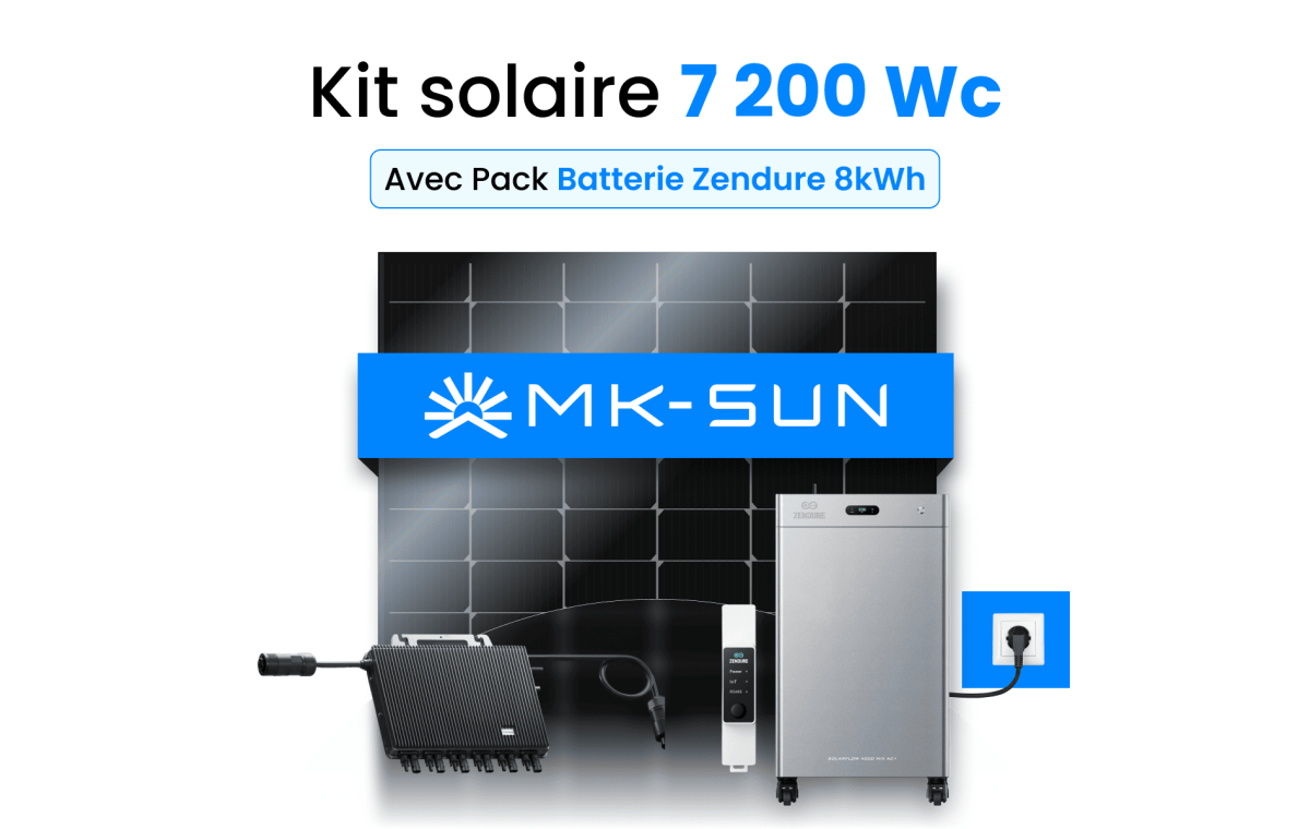 Kit Solaire 7200W MK-SUN avec Batterie Zendure SolarFlow 8 kWh