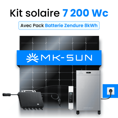 Kit Solaire 7200W MK-SUN avec Batterie Zendure SolarFlow 8 kWh