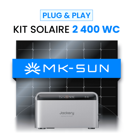 Kit Solaire Plug and Play 2400W MK-SUN + Batterie Jackery SolarVault 3 Pro