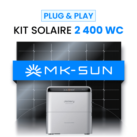 Kit Solaire Plug and Play 2400W MK-SUN + Jackery SolarVault 3 Pro + Batterie Additionnelle BP2500