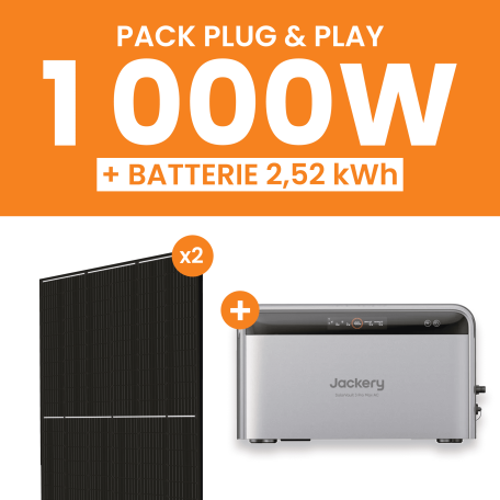Kit Solaire Plug and Play 1000W Amerisolar + Jackery SolarVault 3 Pro