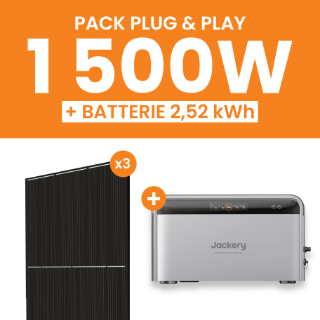 Kit Solaire Plug and Play 1500W Amerisolar + Jackery SolarVault 3 Pro