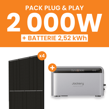 Kit Solaire Plug and Play 2000W Amerisolar + Jackery SolarVault 3 Pro