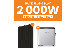 Kit Solaire Plug and Play 2000W Amerisolar + Jackery SolarVault 3 Pro + Batterie Additionnelle BP2500